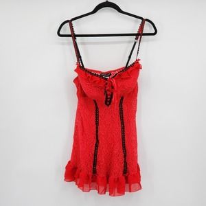 Cinema Etoile Seductivewear Lingerie Red Lace Black Sissy Sexy Size Large
